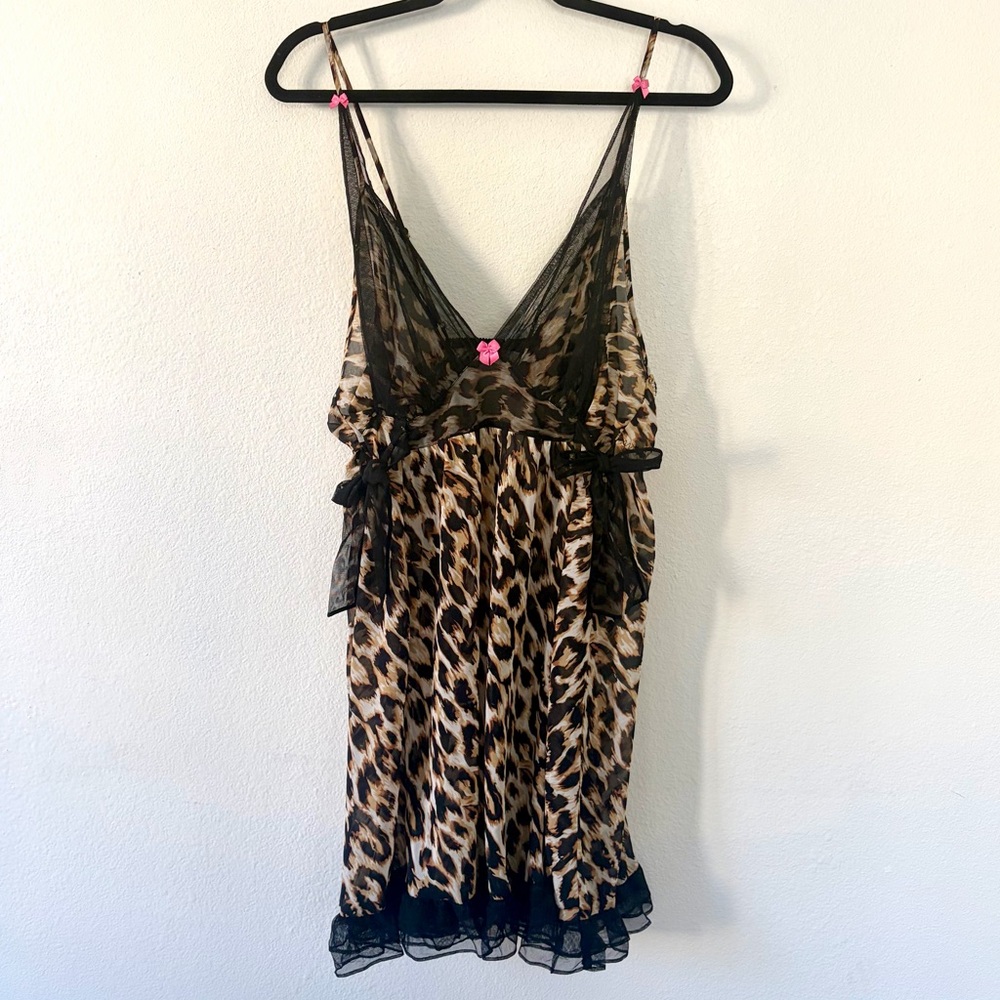 Betsey Johnson Y2K Leopard Print Nightie
